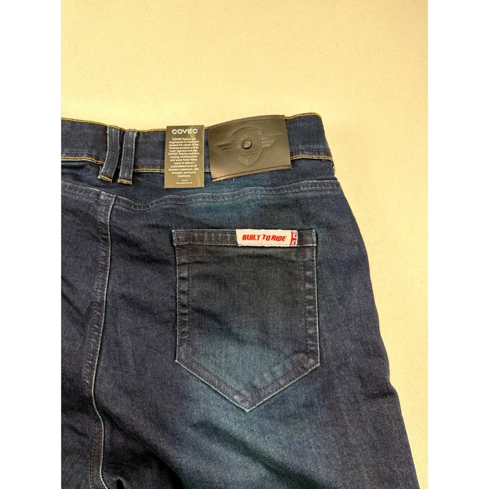 Bull-it Mens Spitfire Blue Straight AA Range Moto Jeans 34x34 Long Covec Armor